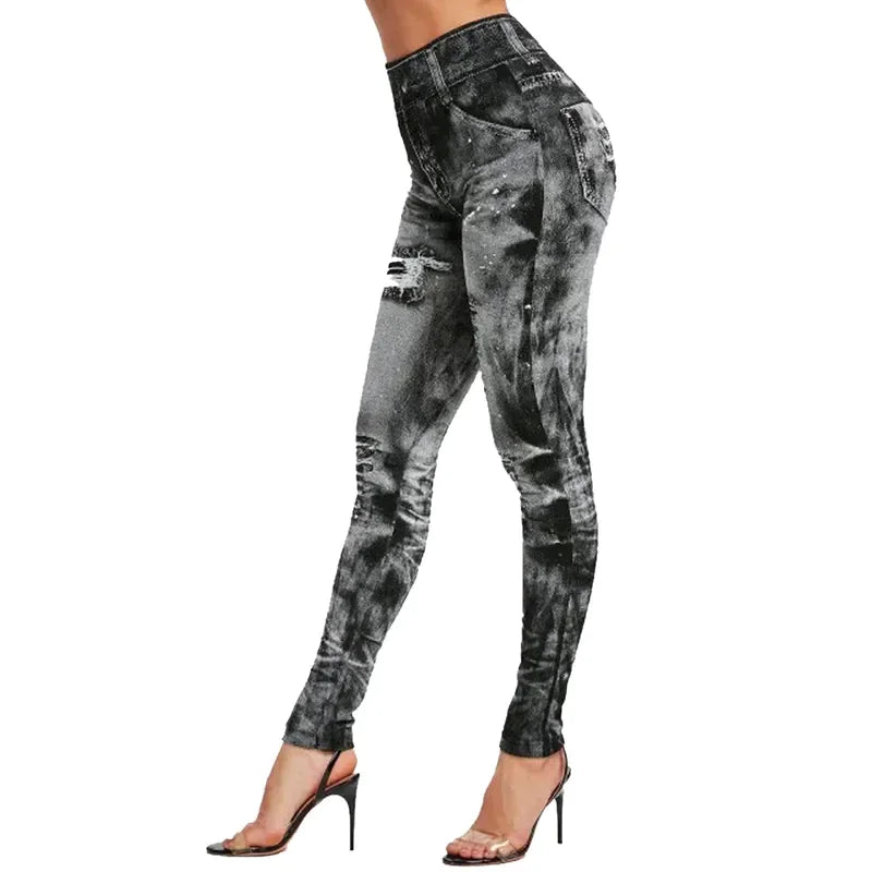 Jeans Leggings Women Stretch High Waist Pants