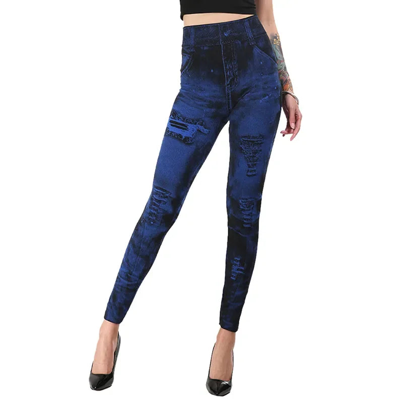 Jeans Leggings Women Stretch High Waist Pants