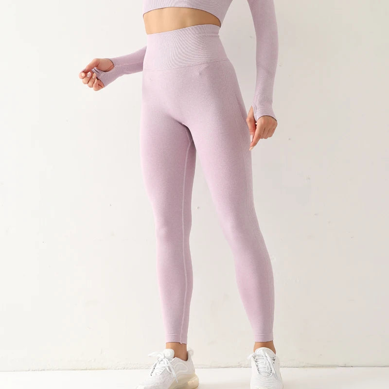 High Waist Elastic Solid Yoga Leggings