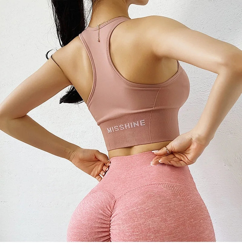 Front Zipper Sports Bra