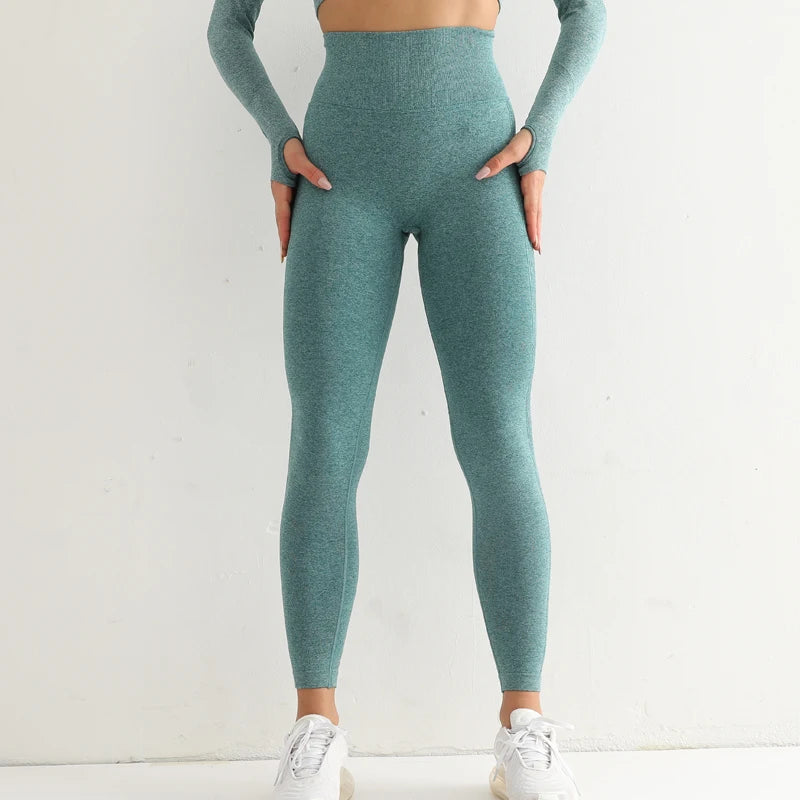 High Waist Elastic Solid Yoga Leggings