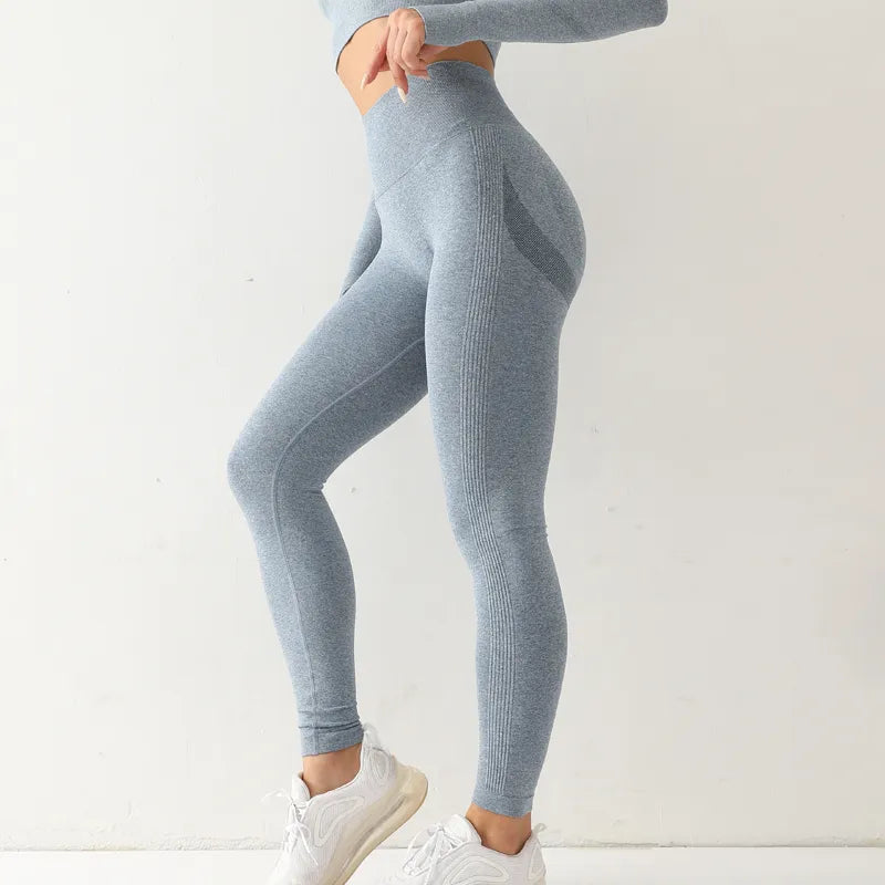 High Waist Elastic Solid Yoga Leggings