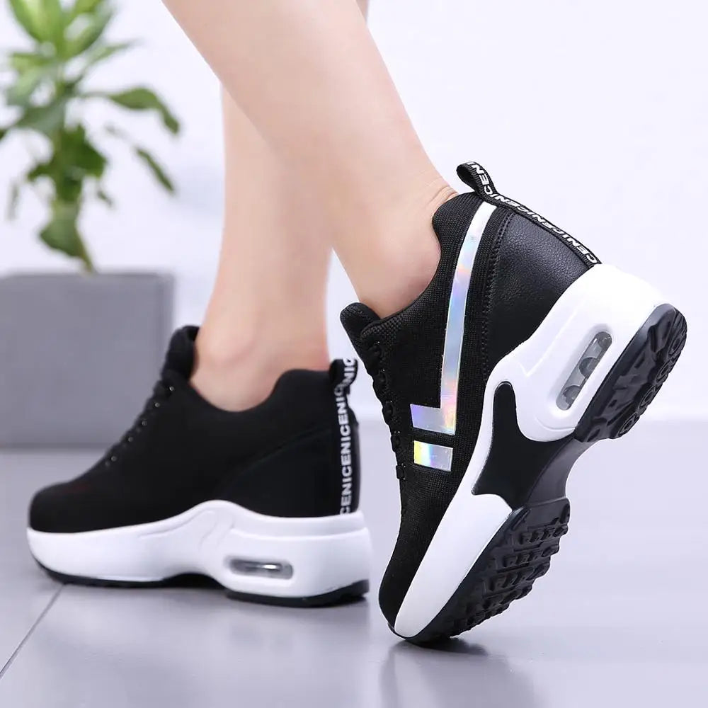 Spring High-Wedge Platform Sneakers