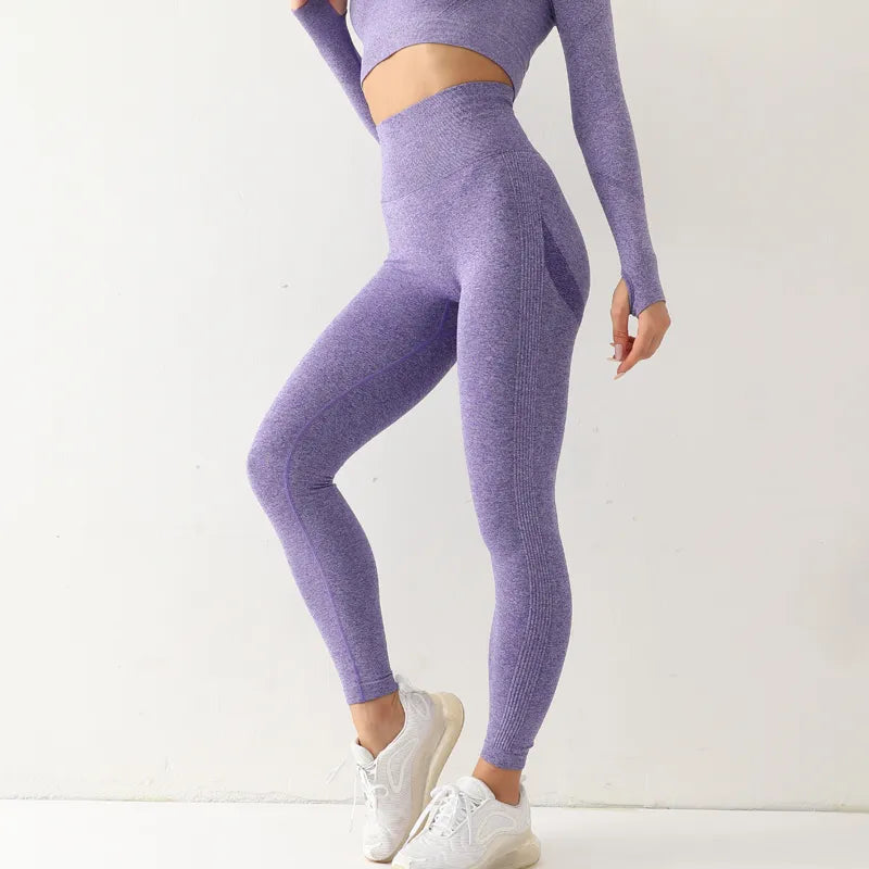 High Waist Elastic Solid Yoga Leggings