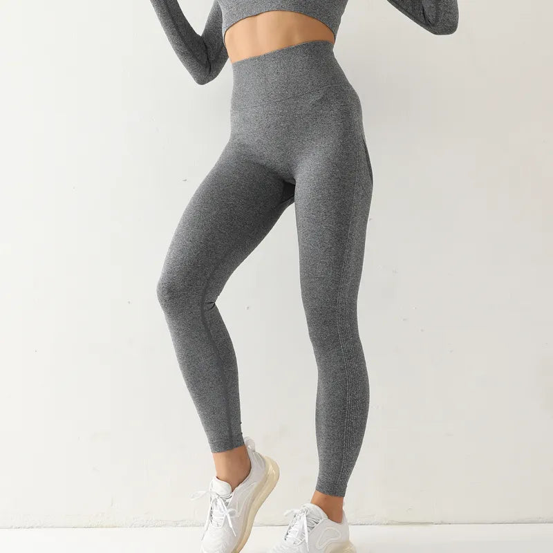 High Waist Elastic Solid Yoga Leggings