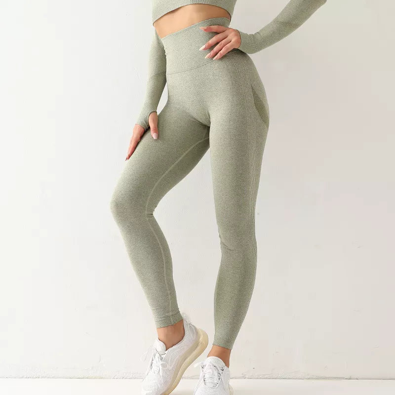 High Waist Elastic Solid Yoga Leggings