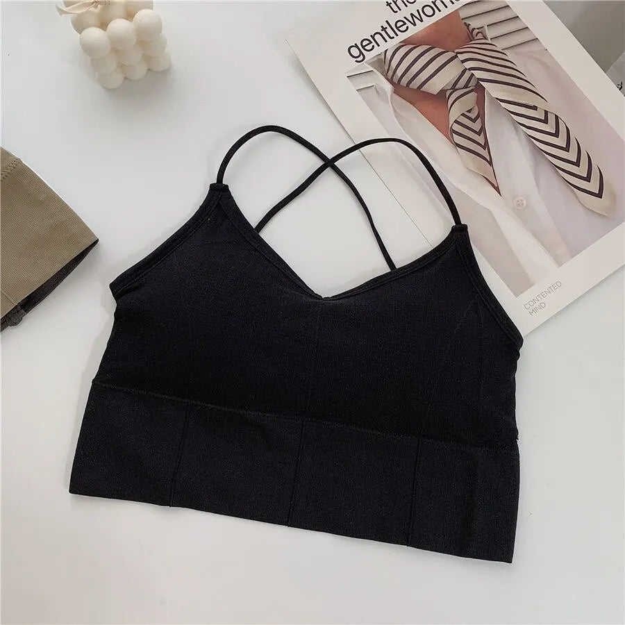 Push Up Sport Bra Breathable Yoga Gym Crop Top