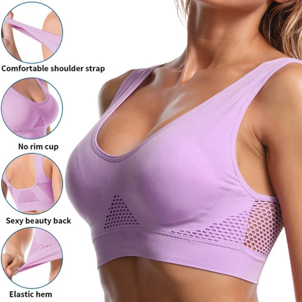 Shockproof Seamless Mesh Sports Bra: Ultimate Support for Every Workout