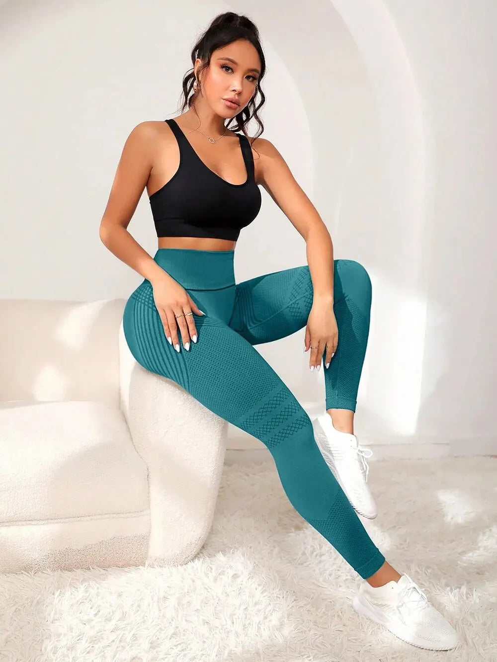 High-Waisted Women's Sports Pants | Sexy Lifting Buttocks | Elastic Fitness Running Yoga Tights