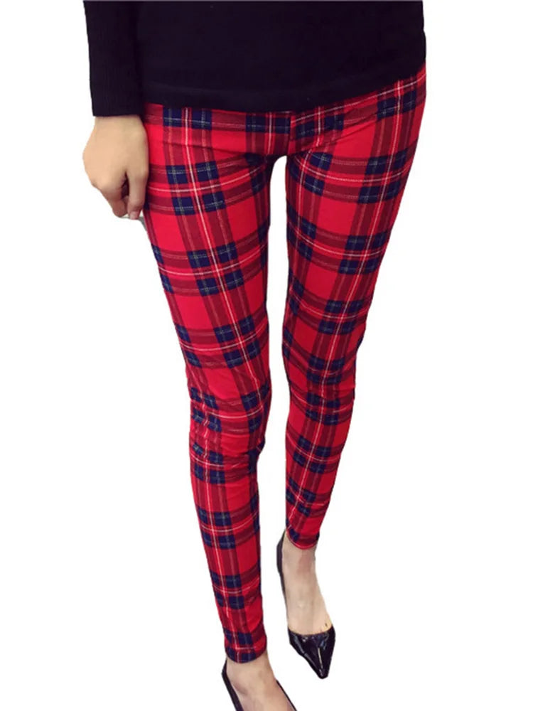 Fashion Plaid Printing Legging