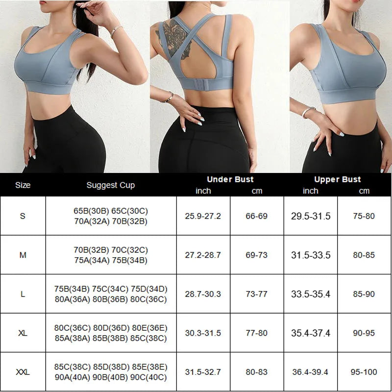 Crop Top Fitness Tops Bounce Control