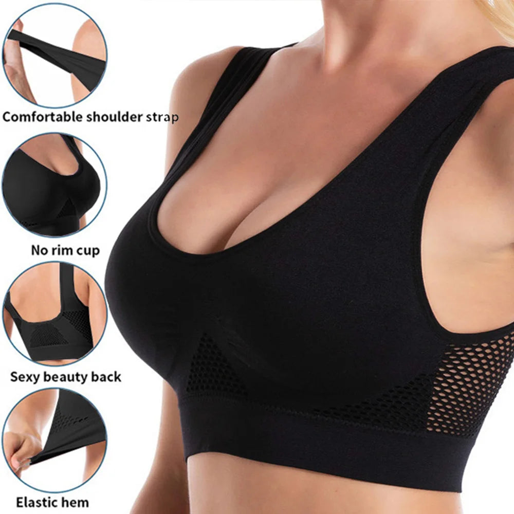 Shockproof Seamless Mesh Sports Bra: Ultimate Support for Every Workout