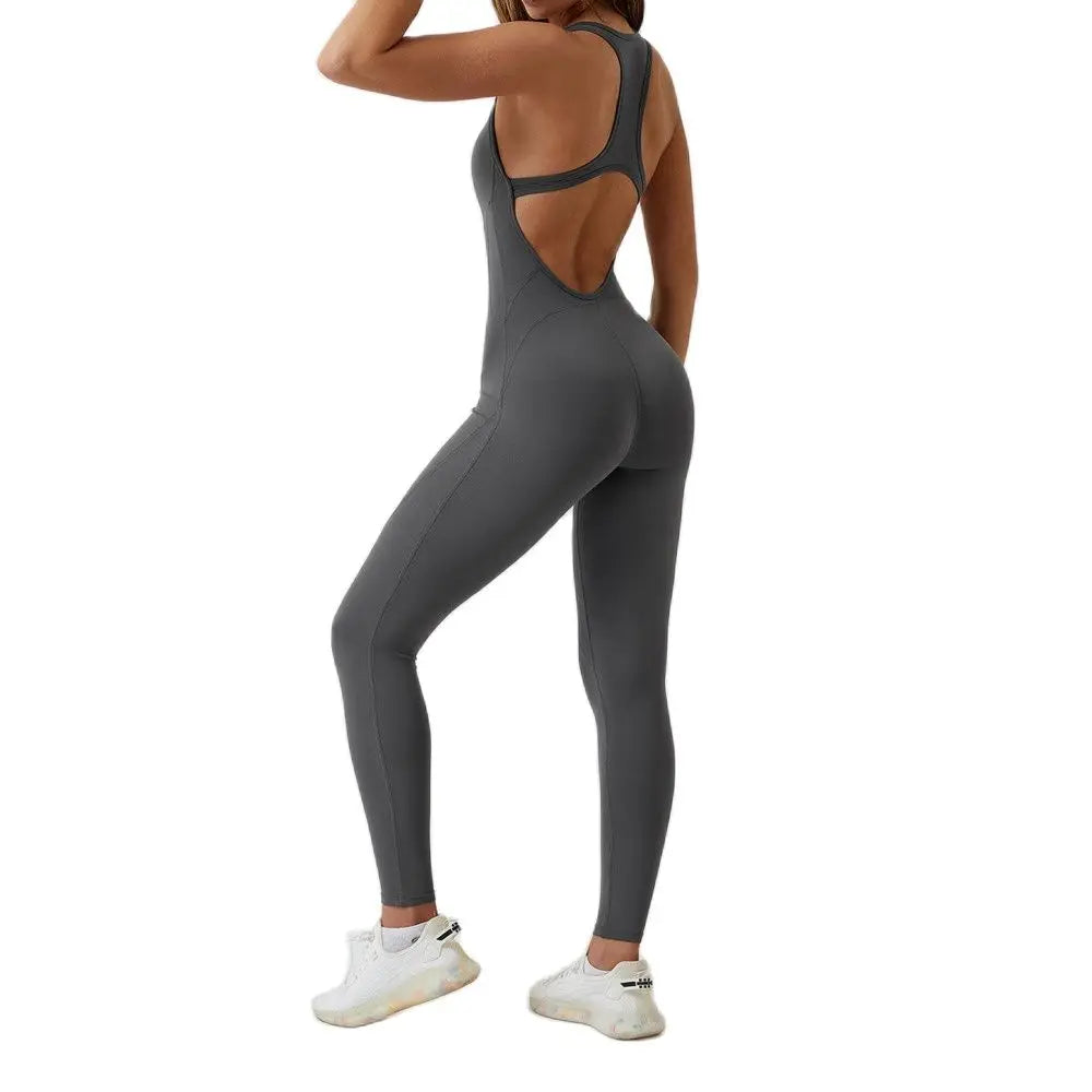 Backless Set Fitness Bodysuit