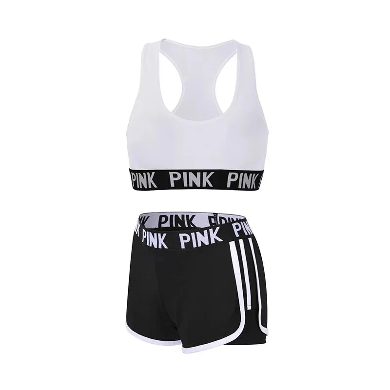 Bra+Hip Lifting Sports Shorts Workout Set