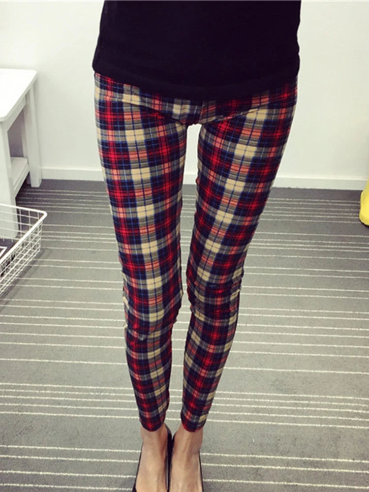 Fashion Plaid Printing Legging