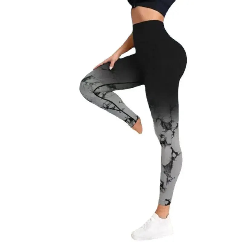 Tie-Dye High-Waist Yoga Leggings