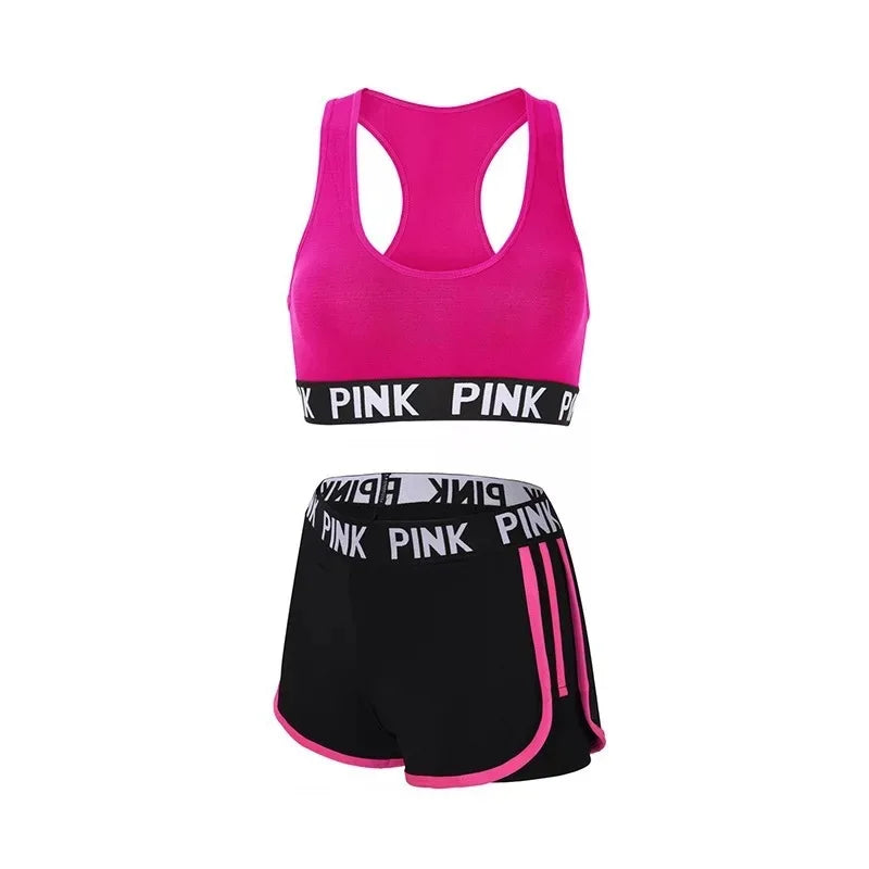 Bra+Hip Lifting Sports Shorts Workout Set