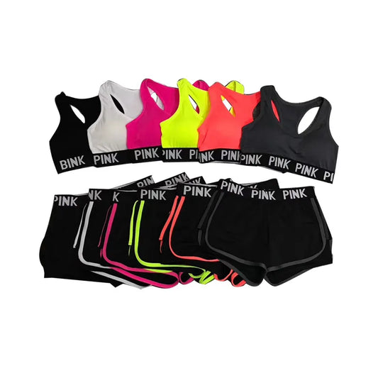 Bra+Hip Lifting Sports Shorts Workout Set